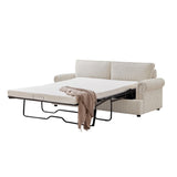 PHEBE 3 Seater Sofa bed with Separate Foam Mattress- Corduroy Cream V606-FURNI-SOF-T502-PHEB-CR
