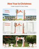 VEVOR Artificial Wedding Arch Flowers Kit Orange With 2 Pcs Flowers 3 Pcs Drapes V952-HLGMHTJ5JTCSI16LQV0