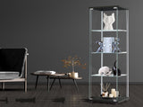 Stacked Display Storage Cabinet Glass Black DBOX1002-4-BK_NZ