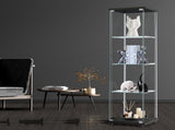 Stacked Display Storage Cabinet Glass Black DBOX1002-4-BK