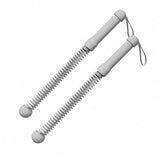 Cordless Spring Workout Battle Rope, 3.42 Lbs A Pair, 17.32in Grey, Indoor Outdoor Body Shaping V1221-XM-LB2717-GM107