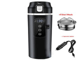 DC 12V/24V Car Travel Electric Kettle, 500ml Car Heating Mug with Anti-Spill Lid, Leak-proof, 304 V1192-AZ-W-3340