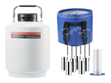 Liquid Nitrogen Tank, 10 L Aluminum Alloy Liquid Nitrogen Container, LN2 Tank Dewar with 6 Canisters V952-CZXYDG10L000IEX2HV0