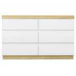 Artiss 6 Chest of Drawers Cabinet Dresser Table Tallboy Storage Bedroom White FUR-U-CDR-6D-WHWD-AB