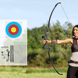 Everfit 55lbs Bow Arrow Set Recurve Takedown Archery Hunting for Beginner Green BS-AD55-GN