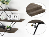 3 Tier Diamond Metal Floating Shelves Wall Mounted Display V178-66785