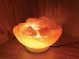 Orku Fire Bowl Himalayan Pink Salt Lamp - Hand Carved Rocks Night Light V238-SUPDZ-32767513198672