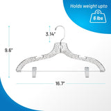 Clothes with Clips Plastic Set of 12 Pack Heavy Duty Dresses, T-Shirts Shirt Suit V1258-DP02-WO-54