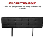 PU Leather King Bed Deluxe Headboard Bedhead - Black V63-768295