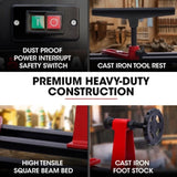 BAUMR-AG 1000 x 350mm Wood Lathe Turning Machine, 370W S1 Motor, 4 Speed V219-LATWODBMDL4A