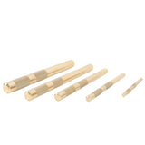 Drift Punch Set Knurled 1/4inch 3/8inch 1/2inch 5/8inch 3/4inch Brass Drift Punch Tool for V1294-YM0901-3114240080411