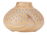 400ml Light Wood Grain Air Diffuser Electric Aroma Humidifier with Ambient Night Lamp 100240VAU V1294-YM0721-3113210017714
