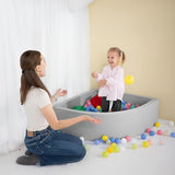 Corner Ball Pit Playpen Enclosure Safe Grey Play Area for Babies and Toddlers, Indoor or Outdoor V63-921201