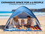 Weisshorn Pop Up Beach Tent UPF50 Sun Shade 2-3 Person Lightweight TENT-C-BEA-ZIP