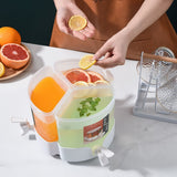 Glass&Bottle under 15,Plastic Cold Water Bottle Set, Three-compartment Rotatable Teapot With V1369-AZ3-W-17654