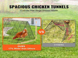 Chicken Tunnels, 400x100x61.5 cm Chicken Tunnels for Yard, Portable Chicken Tunnels for V952-YJSDDGJKJ000QX9MSV0