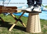 Adjustable Folding Stool Portable, Height-Regulatable Seat with Carry Bag for Outdoor Use V888-ELOSUNG48339