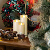 Battery Operated Candles with Timer in Waterproof Flameless Led Pillar Candles, Small, Slim Electric V1107-124-06929-YEL-5PACK
