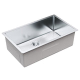 Kitchen Sink, 304 Stainless Steel Drop-In Sinks, Undermount Single Bowl Basin with Accessories V952-QRSSCTXPDCY30ZB7SV0