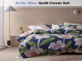 Accessorize Bella Blue Cotton Floral Quilt Cover Set Queen V442-HIN-QUILTCS-BELLA-BLUE-QS