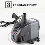 60W Adjustable Flow Aquarium Pump Water Submersible Fish Tank Fountain Pond Marine V201-QHGMMOREONE063