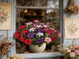 4Pcs Artificial Flowers for Outdoors, 16.54 Silk Morning Glory Realistic Fake Flowers UV Resistant V1192-AZ-W-17430