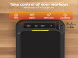 Everfit Treadmill Electric Walking Pad with Incline Under Desk Home Gym Black TMILL-400-INC-BK