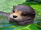 Floating Otter Decor Outdoor Pond Ornaments Waterproof Resin Realistic Decorative Floating Animal V1294-YM0901-3111240161311