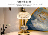 Luxury Metal Crystal Table Lamp, European Pineapple Eye Care Bedside Night Light with Dimmable 3 V888-ELOSUNG52743