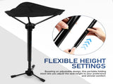 Portable Folding Stool 3 Gear Adjustable Height Triangle Seat with 330lbs Capacity - Heavy-Duty V1107-CS-QFLCCE37