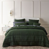 Bianca Vienna Green Textured Bedspread Set Single V442-BCA-BEDSPREAD-VIENNA-GREEN-SB