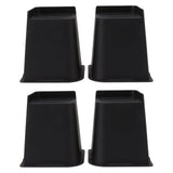 4Pcs Furniture Riser 6in Heavy Duty Slip Proof ABS Bed Rise Lift Block for Chair Sofa V1294-YM0703-3114230002611