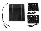 Solar Panel Fan Kit 10W Solar Powered Dual Fans for Chicken House Greenhouse Dog House With V1294-YM0706-3113230199111