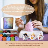 Felting Needles Kit in 24 Colors with Wool, Tools, Mat u0026 Storage Bag for DIY Craft Projects. V1188-YG-CN1120-039