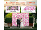 3D Flower Wall Panel, 12 PCS 15 x 15 inch, Artificial Floral Wall Background Mesh Backing V952-PJSRZZWQ12PCUTY5VV0