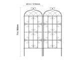 2 Packs Metal Garden Trellis for Climbing Plant Support 71x20 in Rustproof V952-HPJHX2JTH71WKVLCJV0