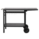 Levede Outdoor Kitchen Cart Mobile Foldable Food Prep BBQ Grill Dining Table ST1016-BK-AU