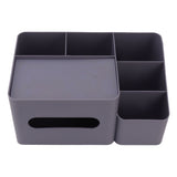 Tissue Box Organizer with Lid Plastic Exquisite Smooth Surface Tissue Desk Organizer for Home Office V1294-YM0706-3117230170013