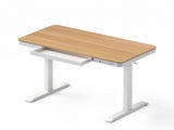 Artiss Motorised Standing Desk with Storage Drawer 120cm Wood White HASD-B-S08-WHPW