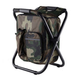 Camouflage Insulated Cooler Backpack Chair - Foldable Stool for Picnics & BBQ V888-ELOSUNG26077