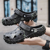 Croc-Style Clogs Anti-Slip Shoes Breathable Clogs Lightweight Footwear Fashion - Black - Size V1106-M-SHOE-47641-BLAC-11AU11EU44