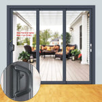 Sliding Patio Door Handle Set Mortise Lock Suitable for Sliding Glass Patio Door Black V324-SLDOORLC-BK-NK