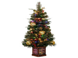Christabelle 1.2m 4ft Deluxe Mountain Pine Potted Christmas Tree Pre Lit Multi Function LED Art 112_SENDMP4P