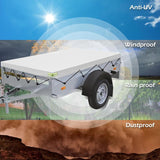 Flat Trailer Cover - 208 X 114 X 13 Cm - Dustproof - For 750 Kg Trailer - Grey V1188-MS-227-0154