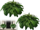 Artificial Boston Fern Large - Extra Realistic UV Resistant Fern Bush for Outdoors & Indoors - for V1366-AZ2-W-16521