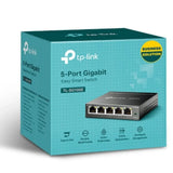 TP-Link TL-SG105E 5-Port Gigabit Desktop Easy Smart Switch, 5 10/100/1000Mbps RJ45 Ports, V1202-V2-NWTL-SG105E