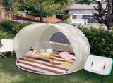 Beach Tent with Mini Canopy, UV Protection Tent Sun Shelter, 1 Setup Portable Beach Essentials Shade V1366-AZ2-W-14207