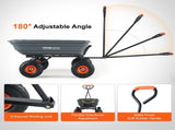 Dump Cart, Poly Garden Dump Cart with Easy to Assemble Steel Frame, Dump Wagon with 2-in-1 V952-SLZXTC600B005GQJAV0
