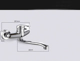 1PC Water Tap Wall-Mounted Length Socket Rotating Hot and Cold Kitchen Sink Sink Balcony V1369-AZ3-W-00947