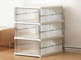 Shoe Storage Box Clear Plastic Stackable Shoe Organizer Space Saving Foldable Shoe Rack Sneaker V1294-YM0901-3117260015712